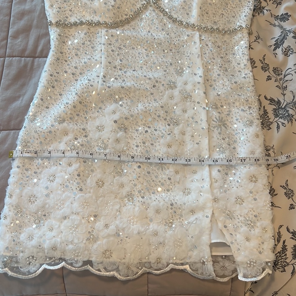 Self-Portrait White Mini Dress - Picture 11 of 11